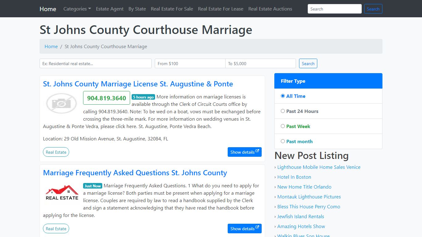 St Johns County Courthouse Marriage